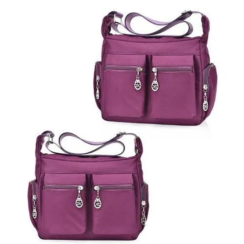 1Pc New Washed Oxford Ladies Shoulder Slung Canvas Bag Fashion Casual