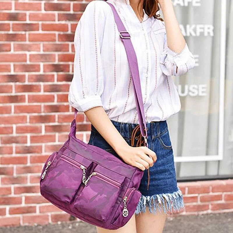 1Pc New Washed Oxford Ladies Shoulder Slung Canvas Bag Fashion Casual