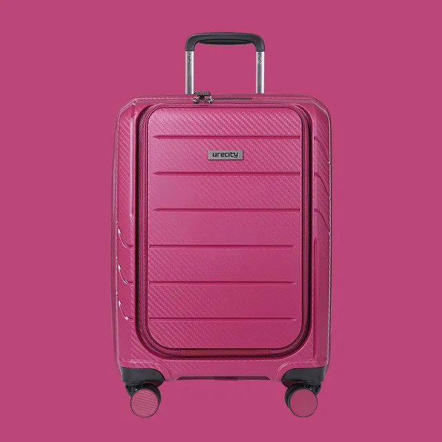 2018 New Business Luggage Rolling Spinner Suitcase Environmental Pp Materical White Black Bule