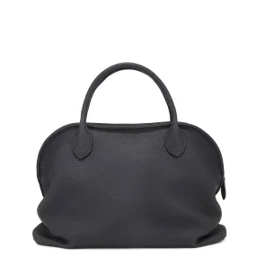 Agnes Slouch Bowling Top Handle., Grained Black