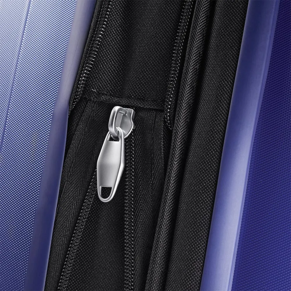 American Tourister Arona Premium Spinner 3Pcs Luggage Set Blue   Accessory Kit