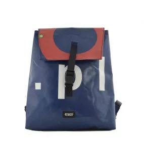 Andy upcycled backpack Blau/Weiss/Rot - Rucksack