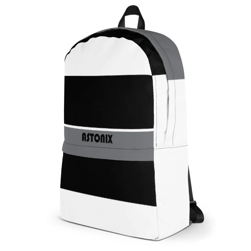 Astonix Black And White Flag Backpack