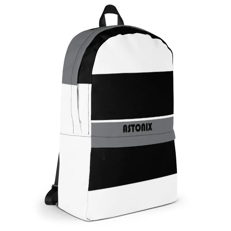 Astonix Black And White Flag Backpack