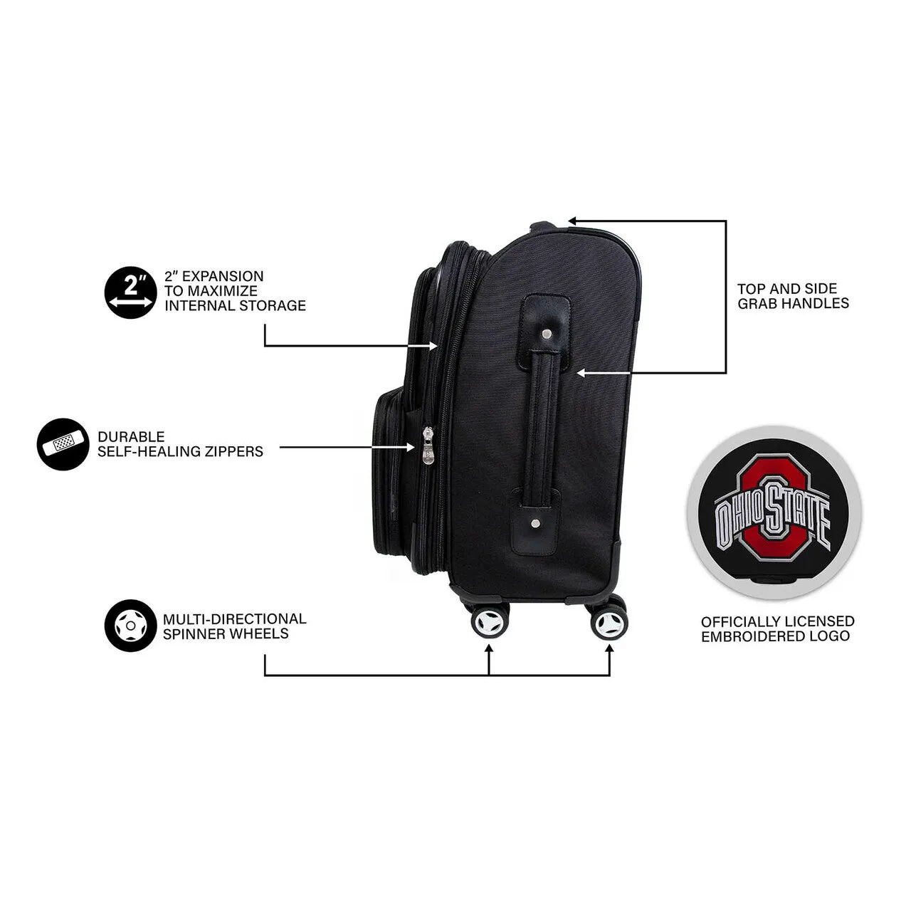 Avalanche Luggage | Colorado Avalanche 21" Carry-on Spinner Luggage