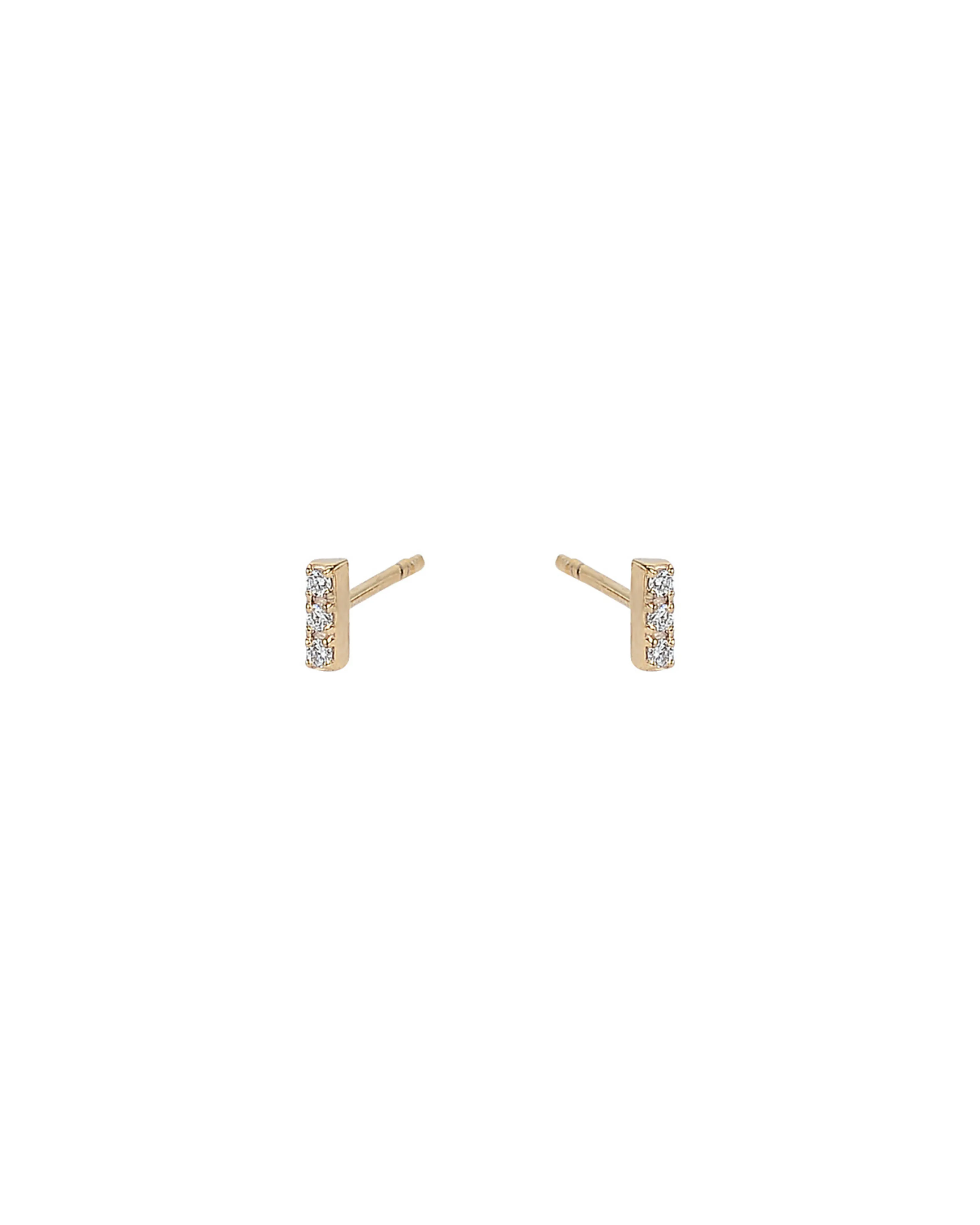 Bar Studs - White Diamond
