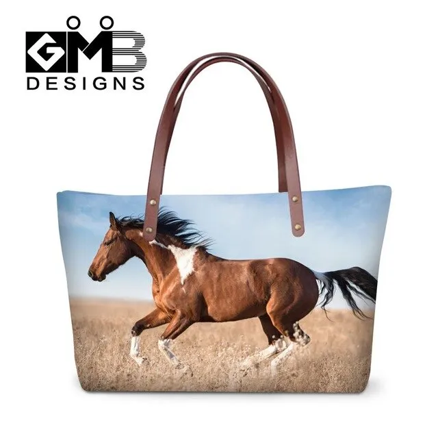 Best Ladies Messenger Bags Horse Printed Cool Shoulder Bag for Women Fashionable Tote Bag for Girls School Large Waterproof Bags