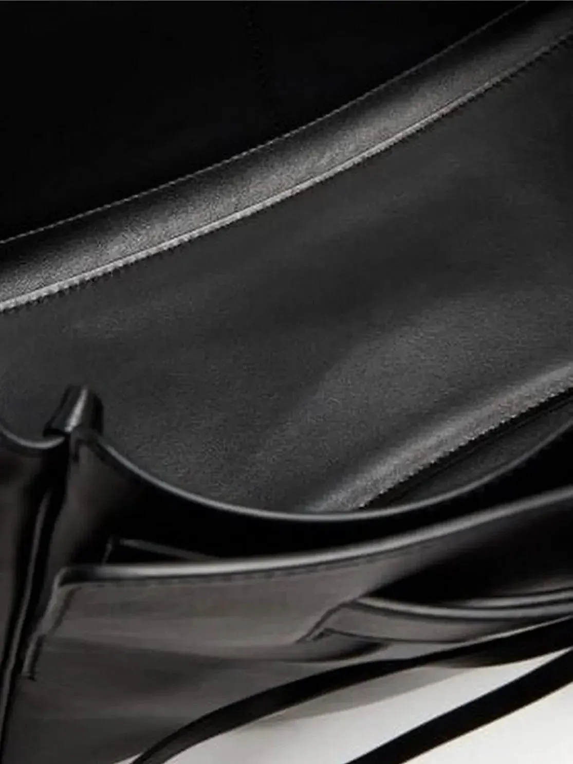 Black Large Carry-All Travel Tote with Silver-Tone Hardware