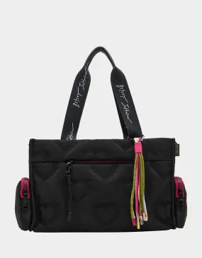 BUNGEE NYLON SATCHEL BLACK