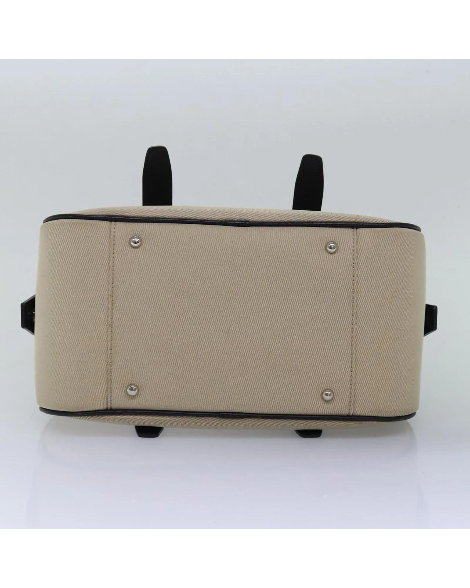 Burberry Small Check Satchel Beige Canvas Leather Handbag