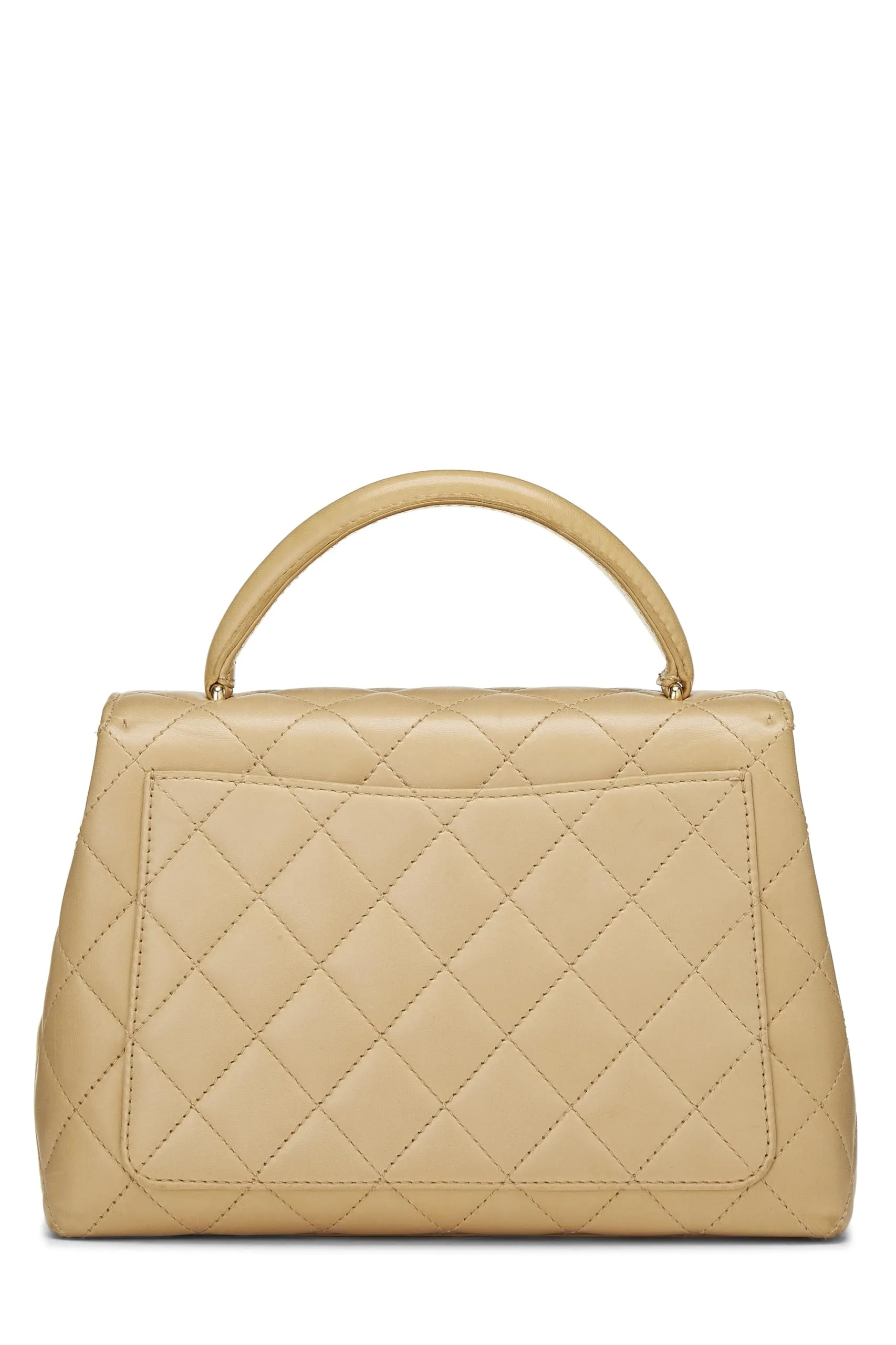 Chanel,  Beige Quilted Lambskin Kelly, Beige