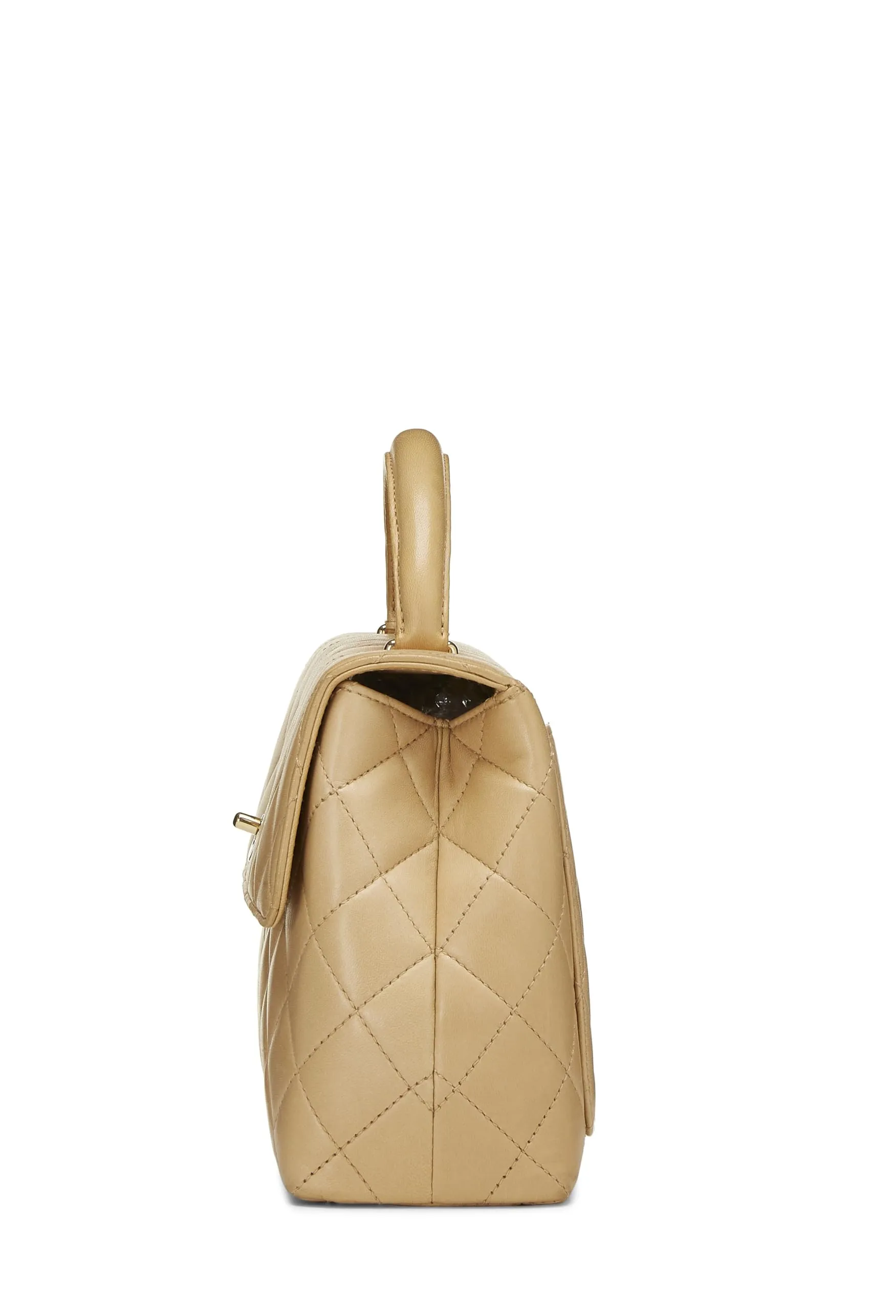 Chanel,  Beige Quilted Lambskin Kelly, Beige