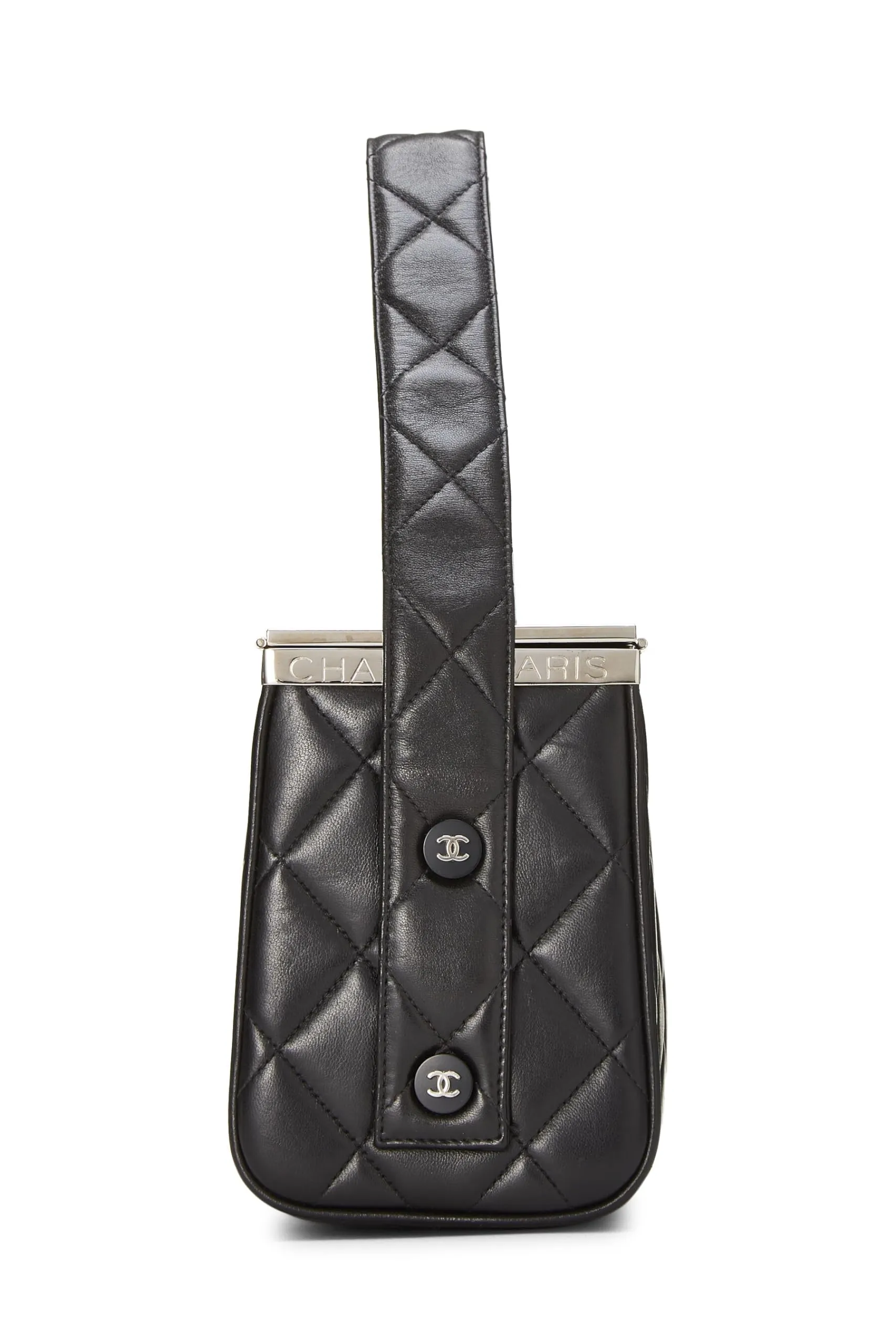 Chanel,  Black Quilted Lambskin Box Bag, Black