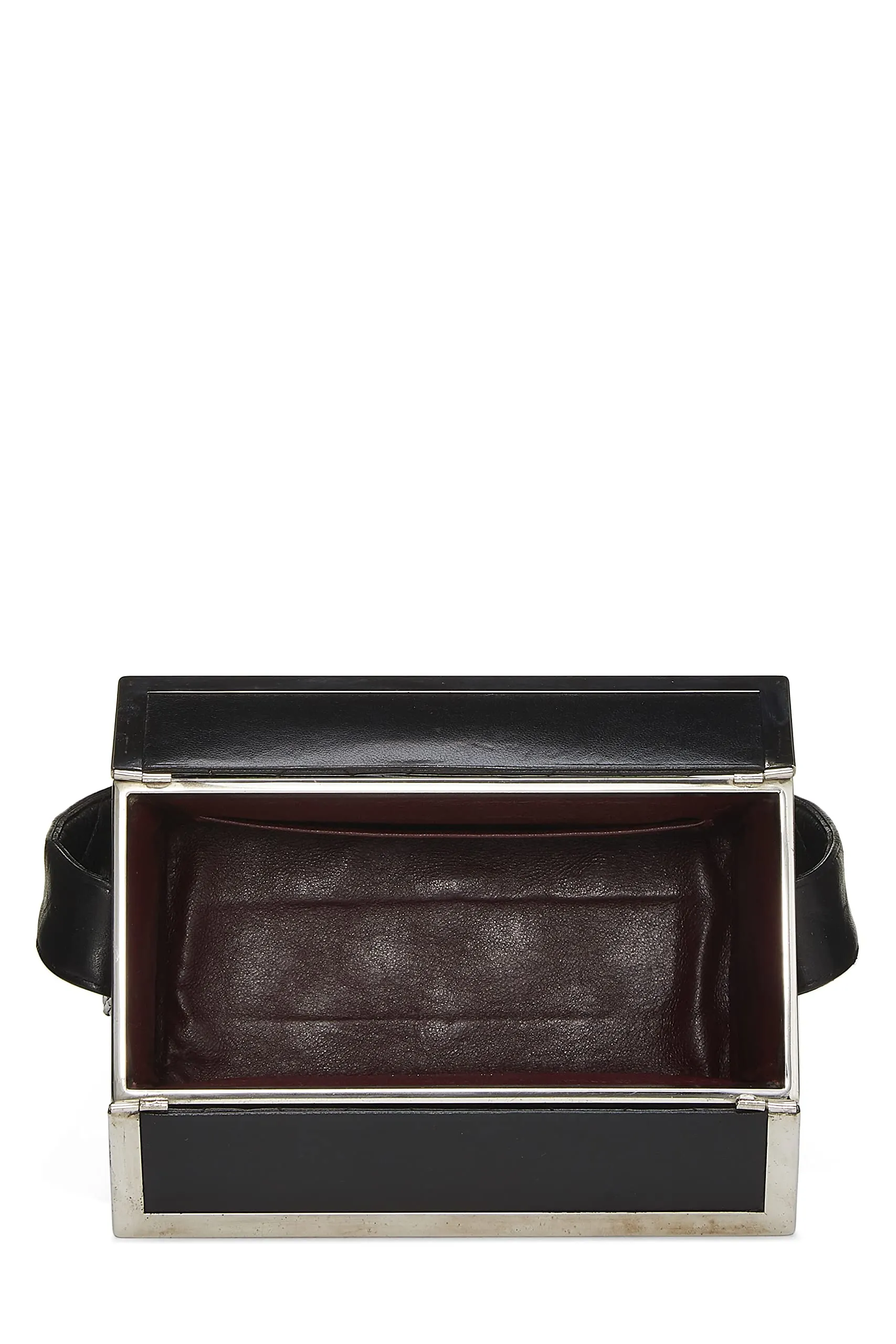 Chanel,  Black Quilted Lambskin Box Bag, Black