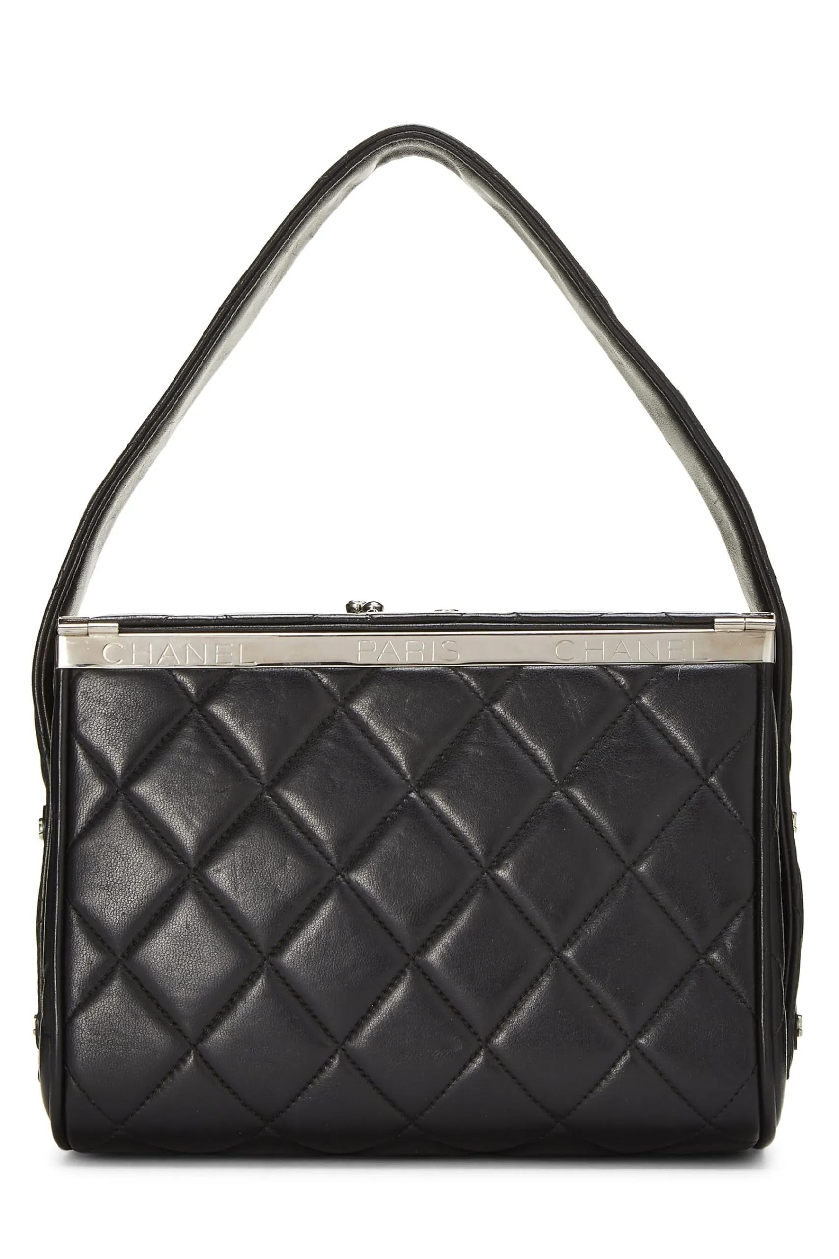 Chanel,  Black Quilted Lambskin Box Bag, Black