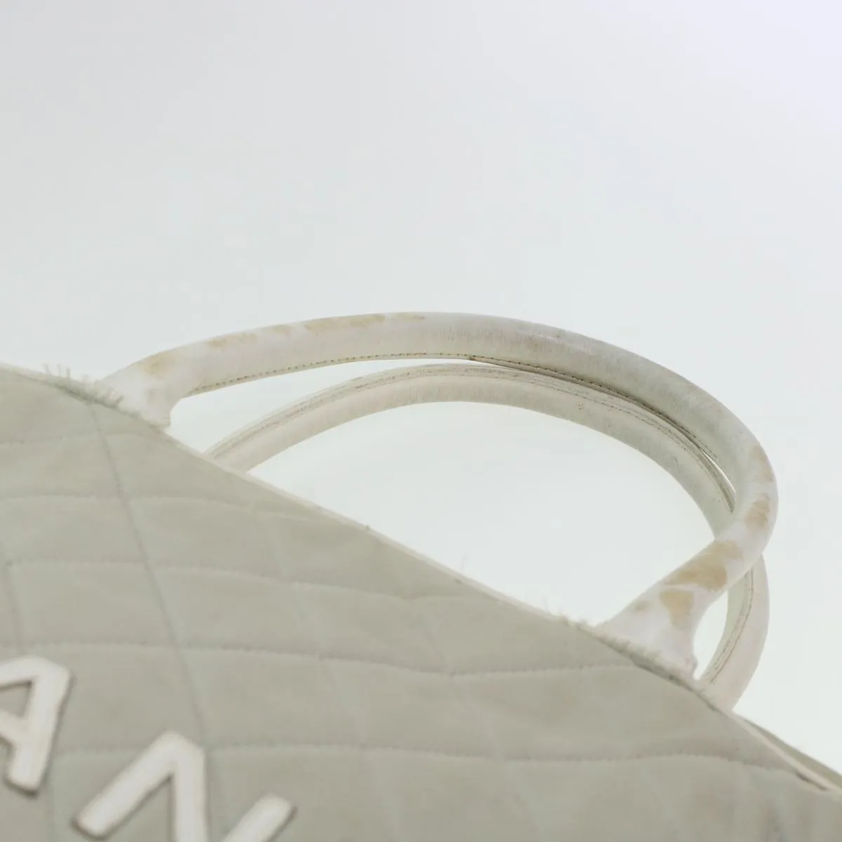 CHANEL Boston Bag Canvas Gray CC  bs6078