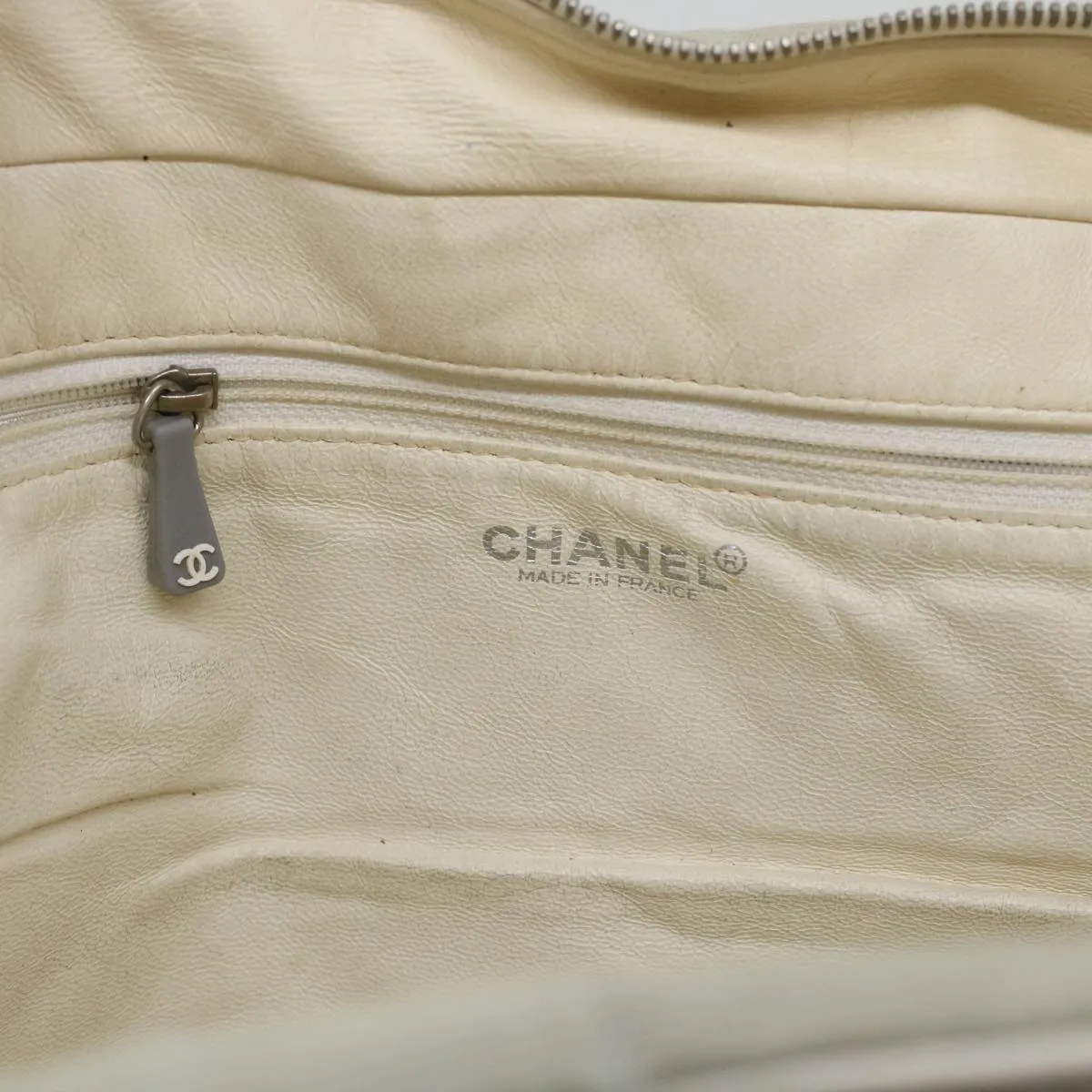 CHANEL Boston Bag Canvas Gray CC  bs6078