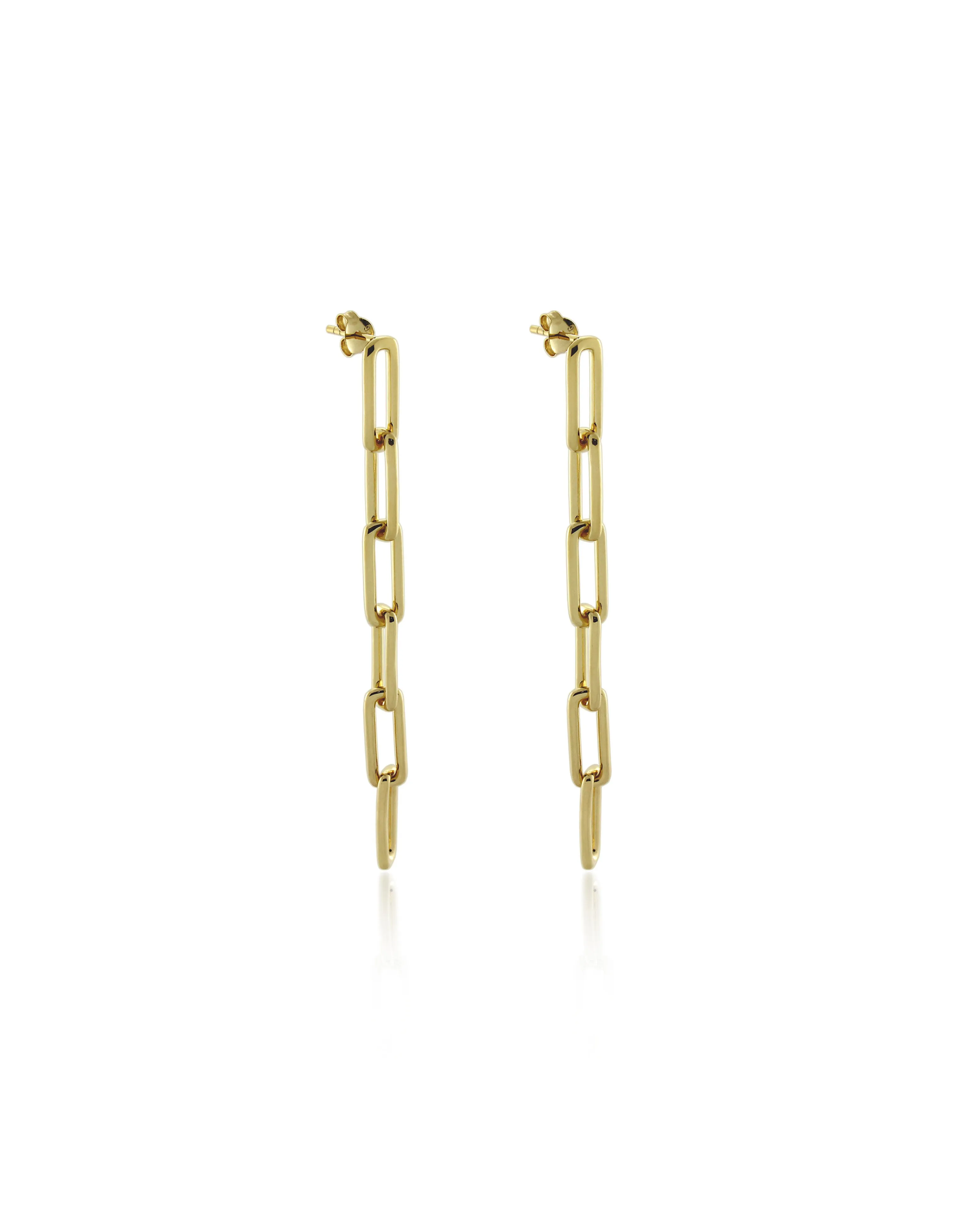 Chunky Chain Earrings - Gold