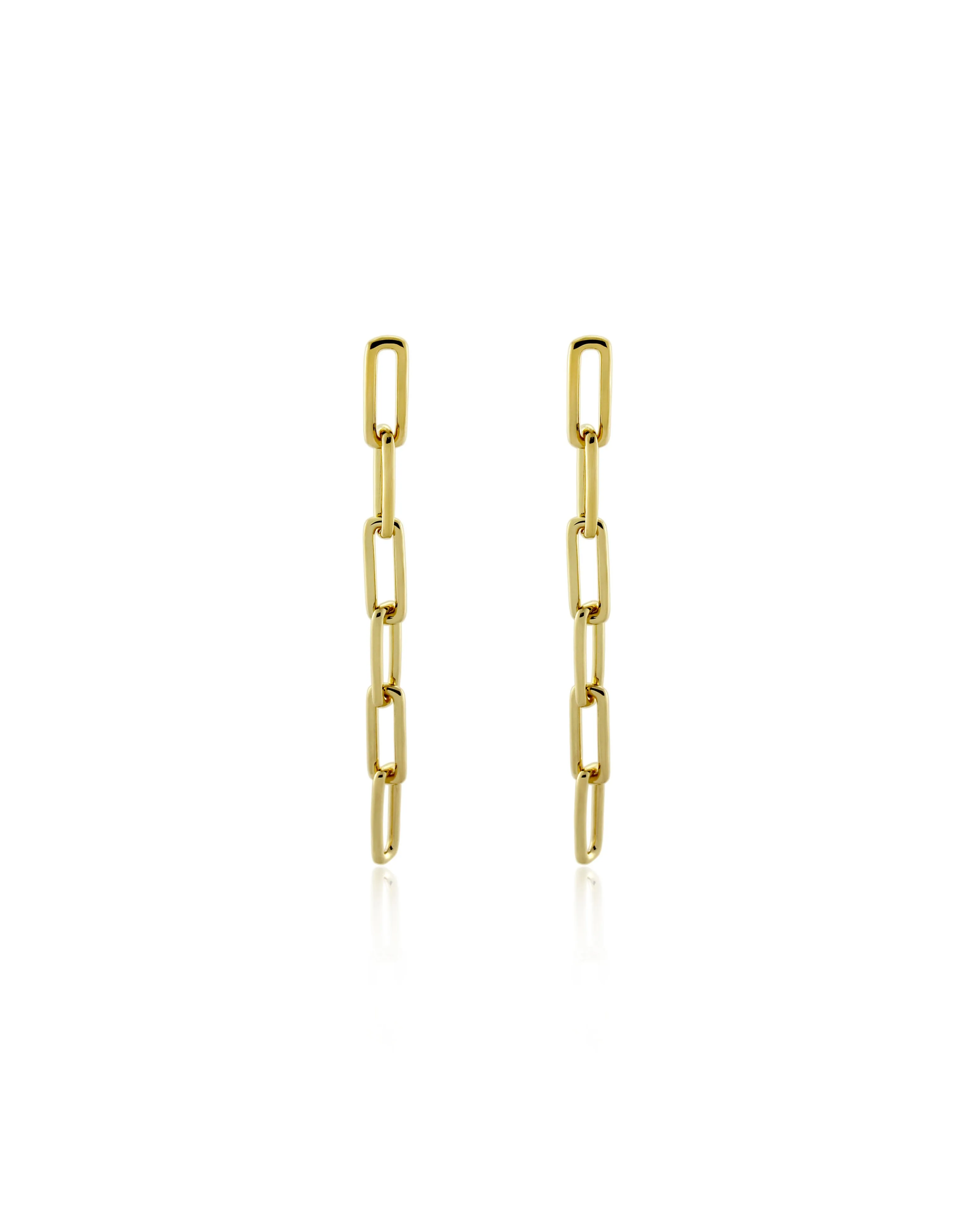 Chunky Chain Earrings - Gold