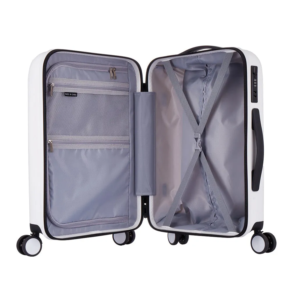 Claxton Zipper Spinner Hardshell Luggage Carry-on 20"