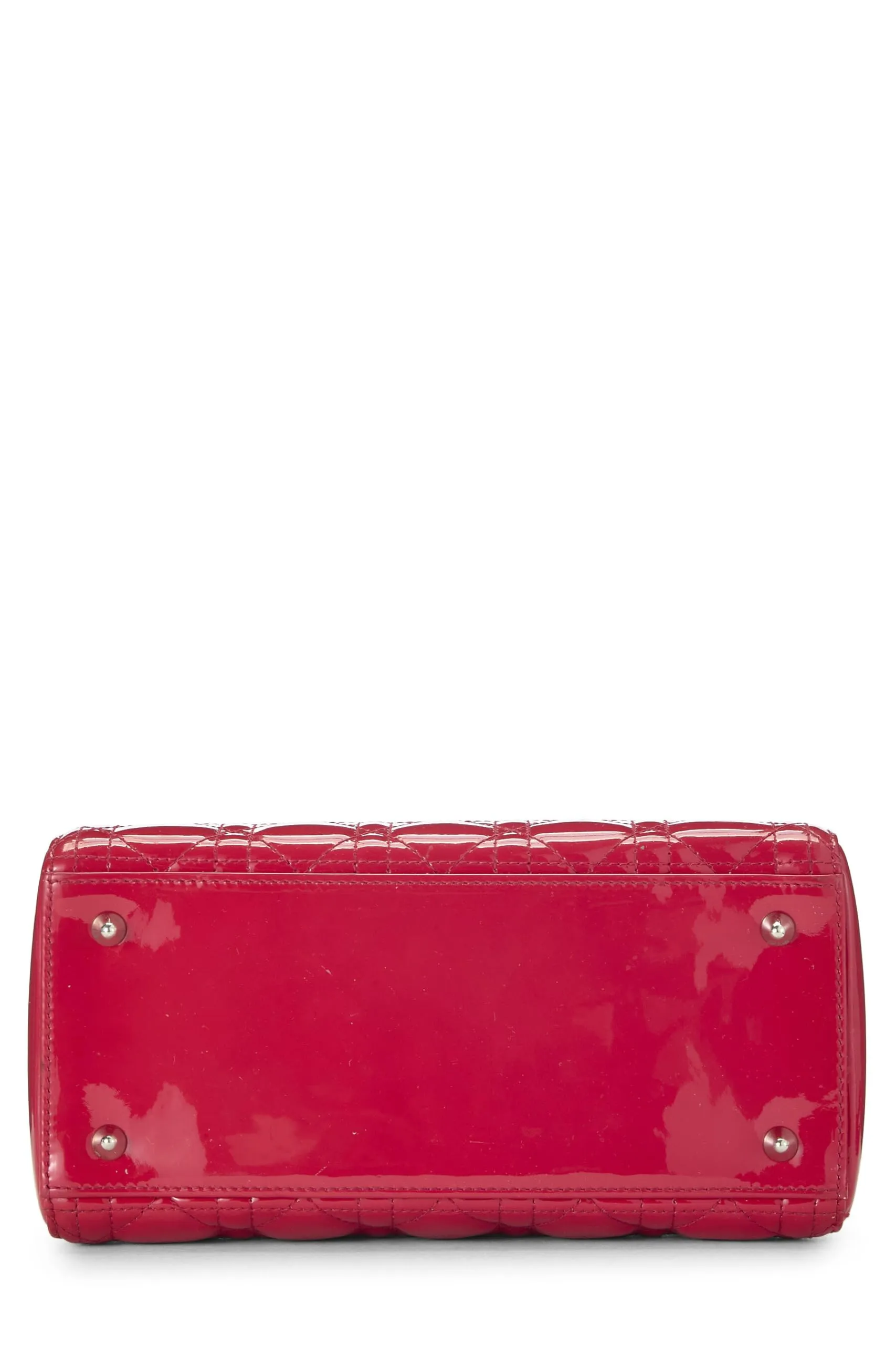 Dior,  Red Patent Leather Lady Dior Medium, Pink