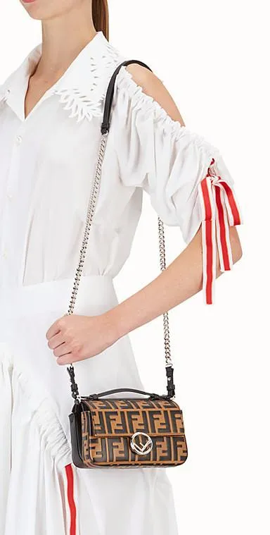 Double Micro Logo Print Baguette