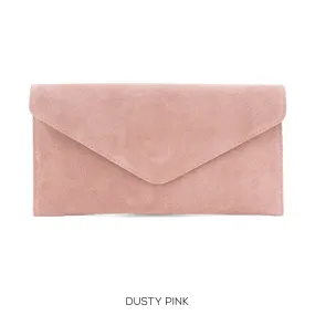 Dusty Pink Envelope Clutch Bag