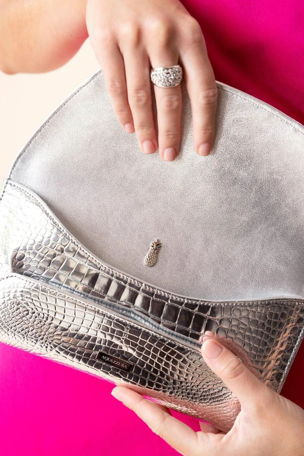 Envelope Clutch - Silver Palladium