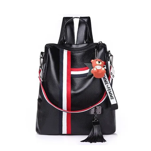 Fashion Leather Shoulder Bag | Backpack | School Bag
