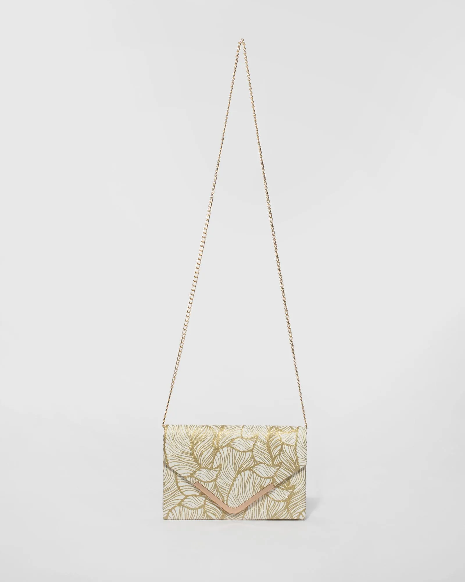 Gold Lila Envelope Clutch Bag