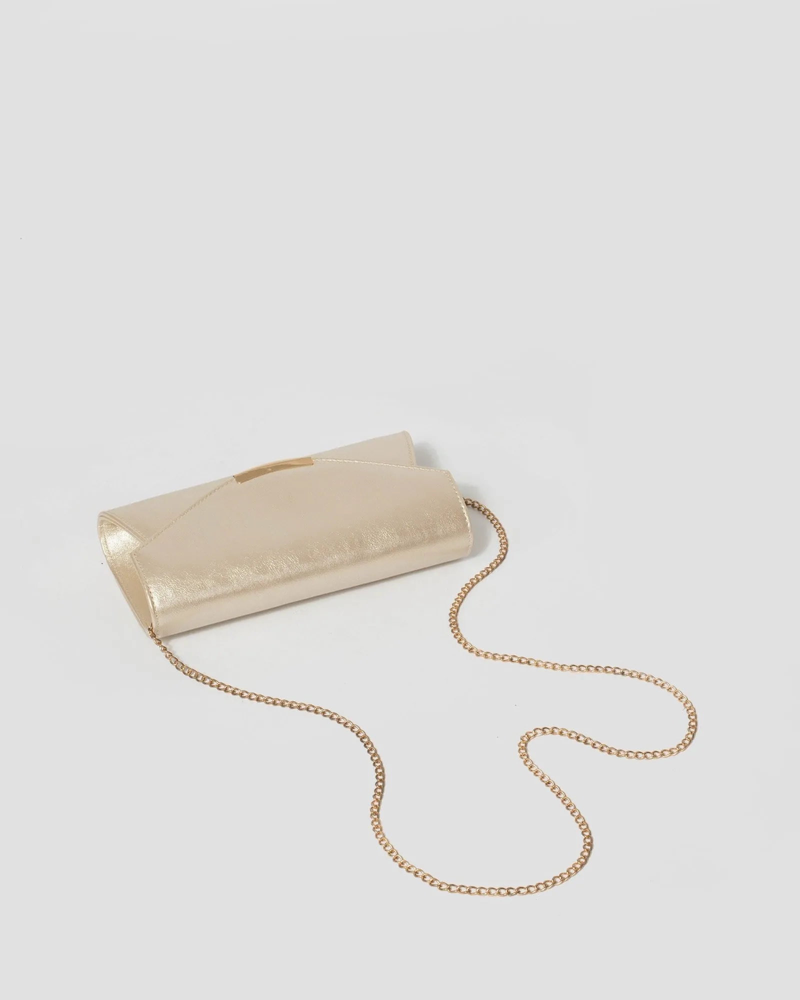 Gold Lucille Envelope Clutch Bag