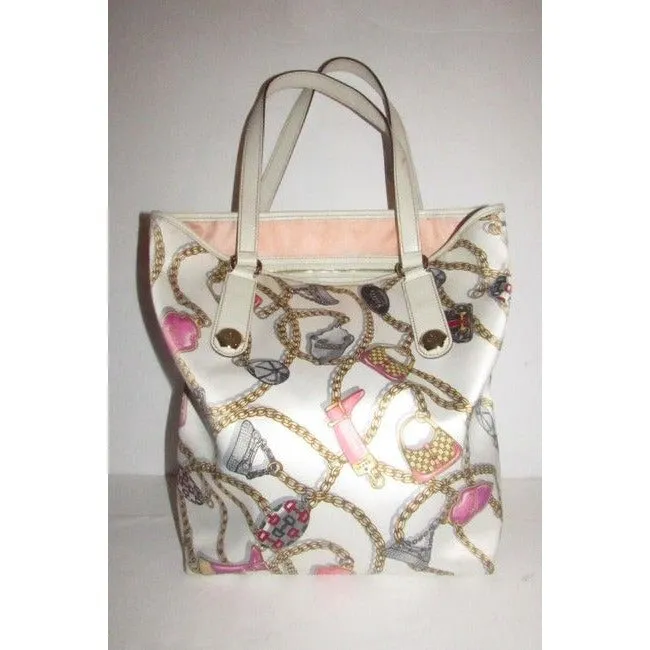 Gucci Webby Bag Equestrian Silkleather Multi Color Horse Bit Print Leather And Silk Tote