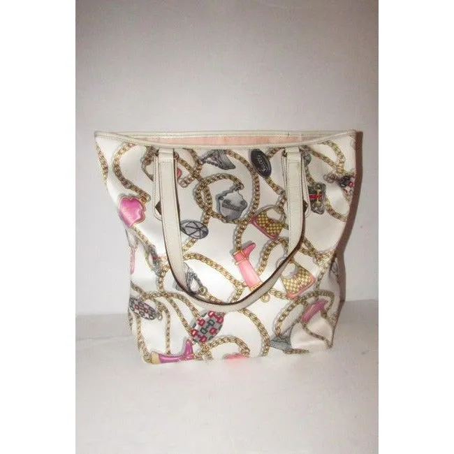 Gucci Webby Bag Equestrian Silkleather Multi Color Horse Bit Print Leather And Silk Tote