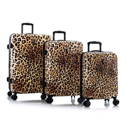 Heys Brown Leopard 3Pc Spinner Set