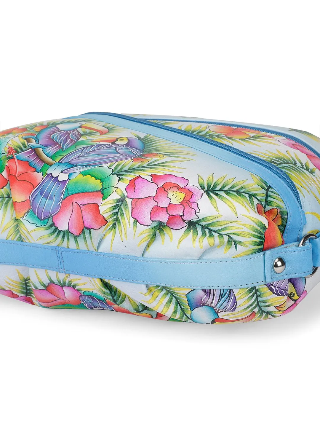 Hobo Hand Bag - Blissful Birds Sky Blue