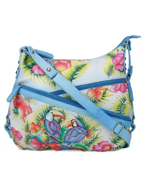 Hobo Hand Bag - Blissful Birds Sky Blue
