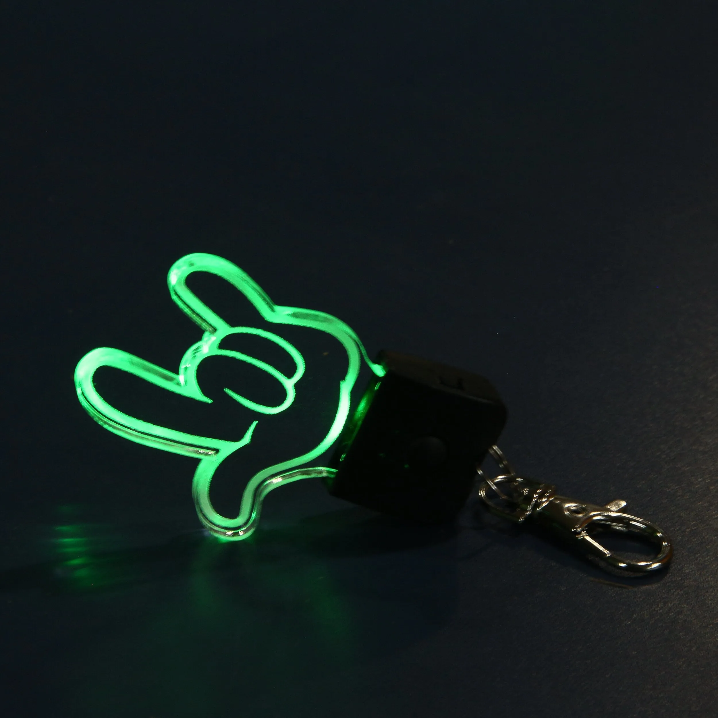 I Love You LED Keychain  - ASL Love  Symbol - Color Changing - Stocking Stuffer