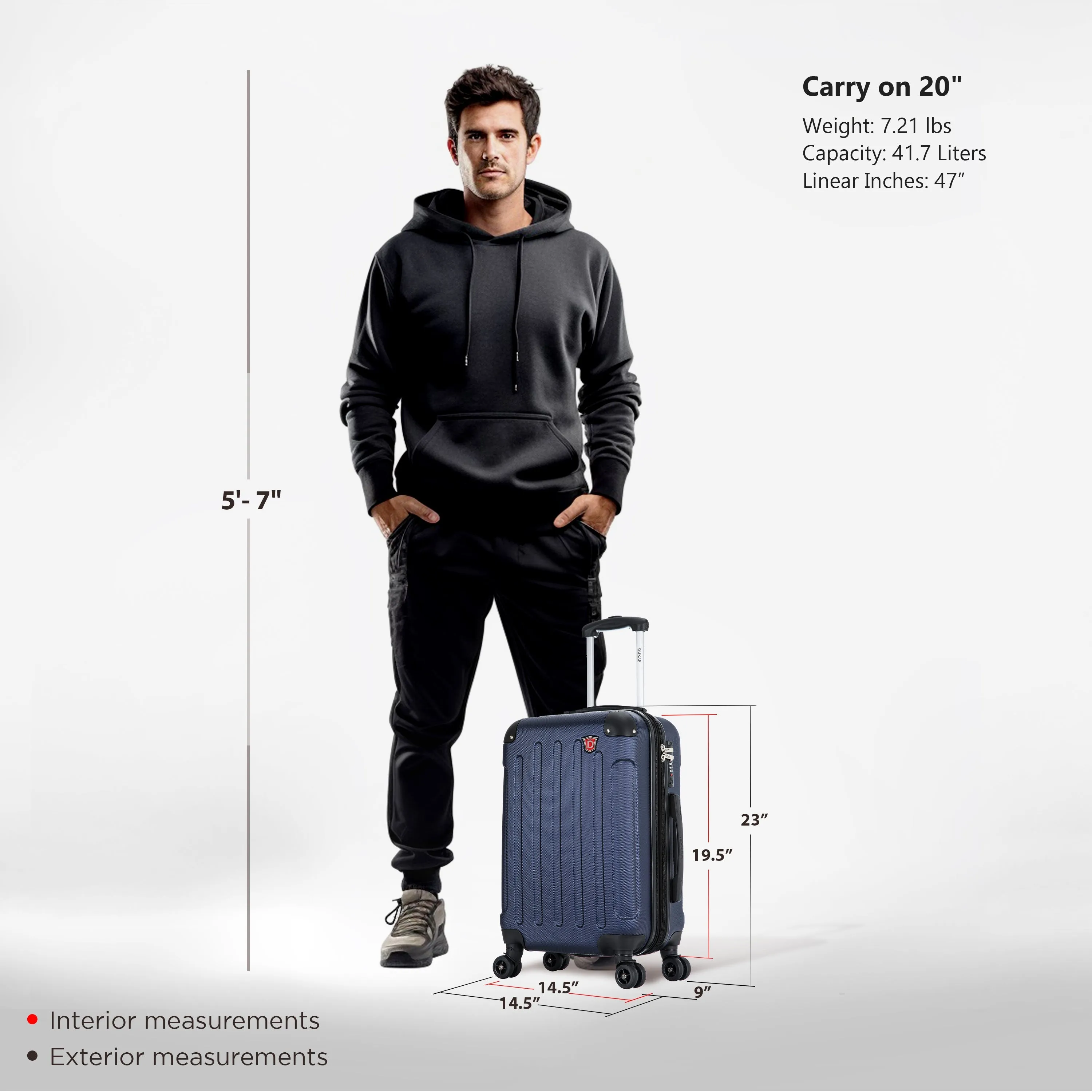 INTELY Carry On 20" with USB ports