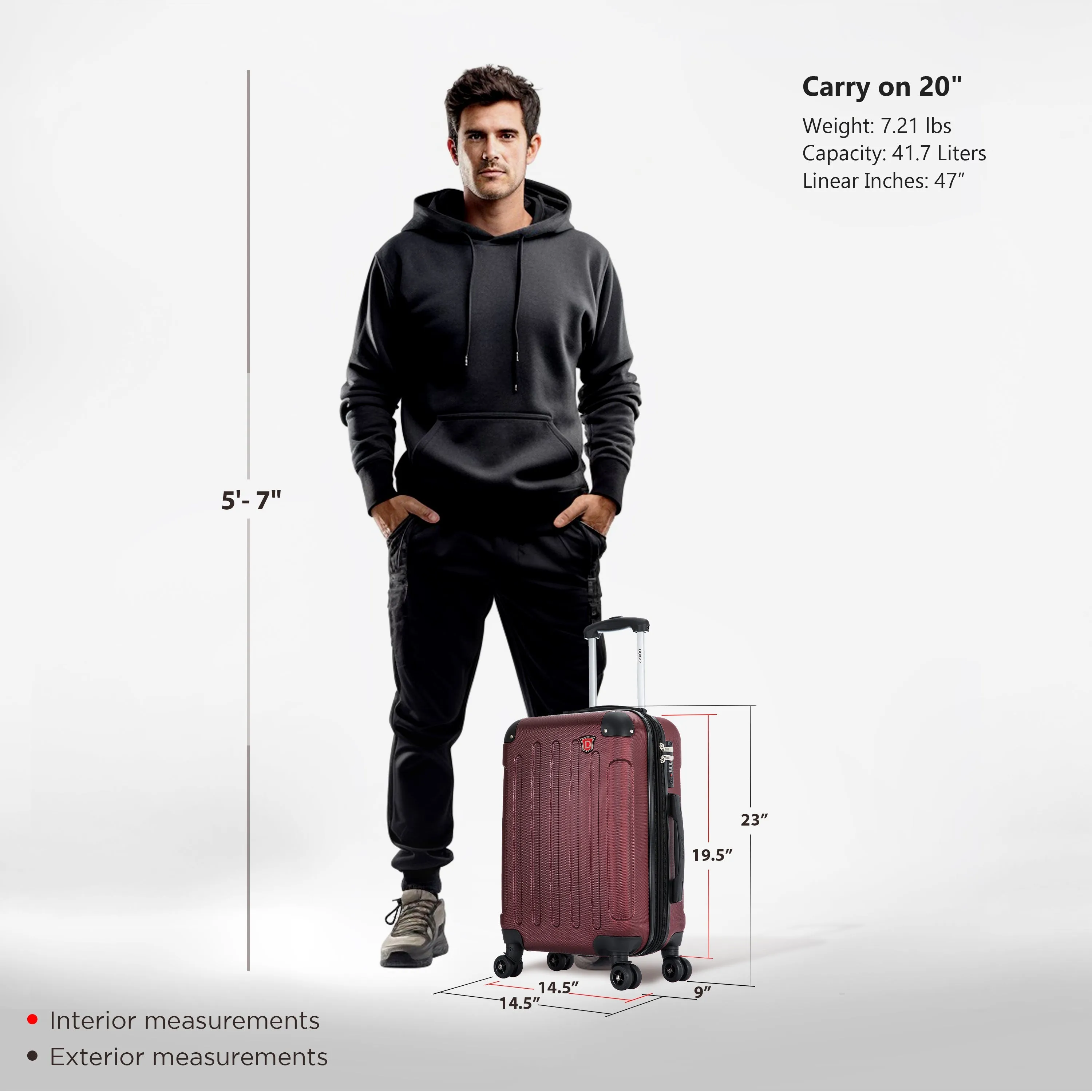 INTELY Carry On 20" with USB ports