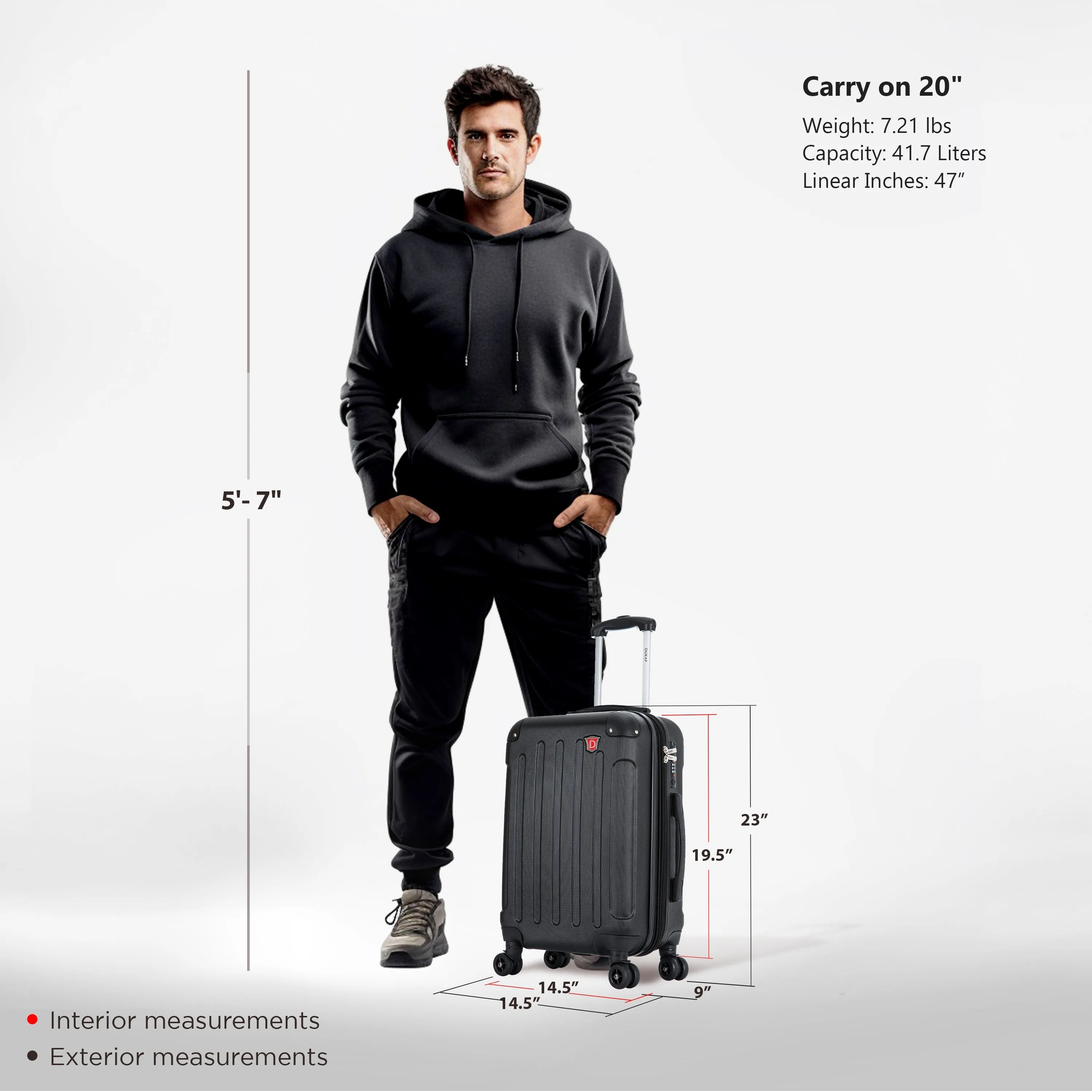 INTELY Carry On 20" with USB ports
