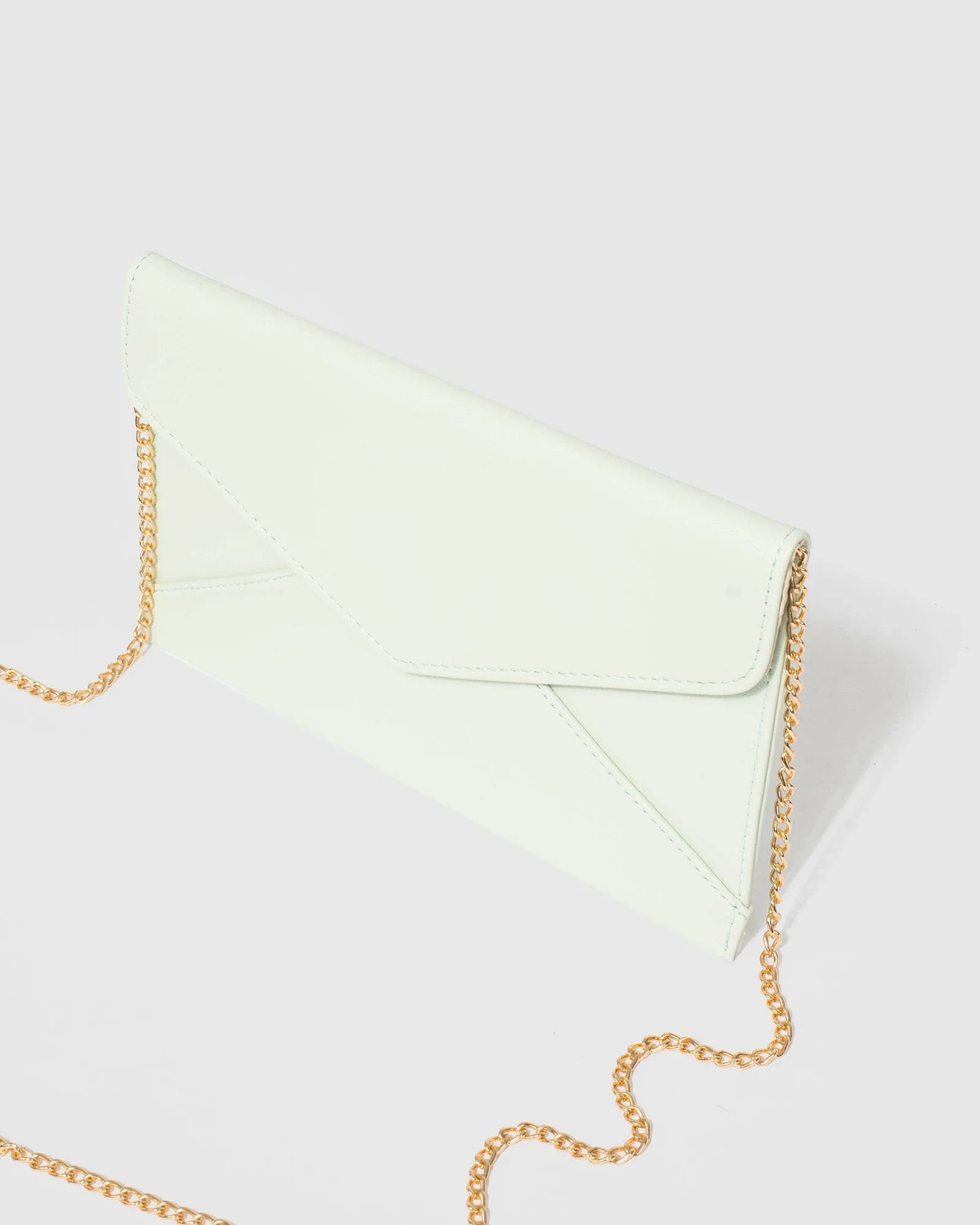 Kelly Envelope Green Clutch Bag