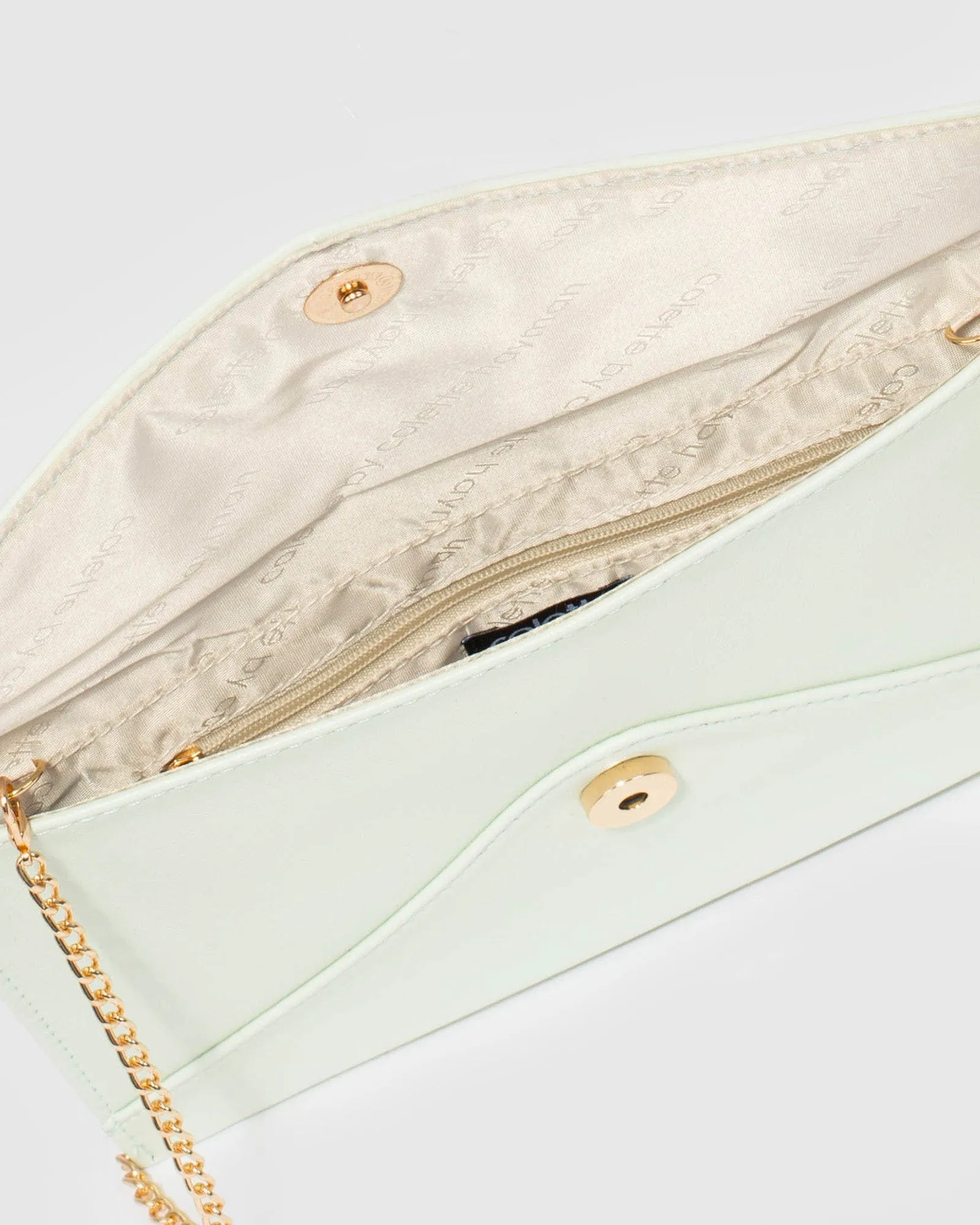 Kelly Envelope Green Clutch Bag