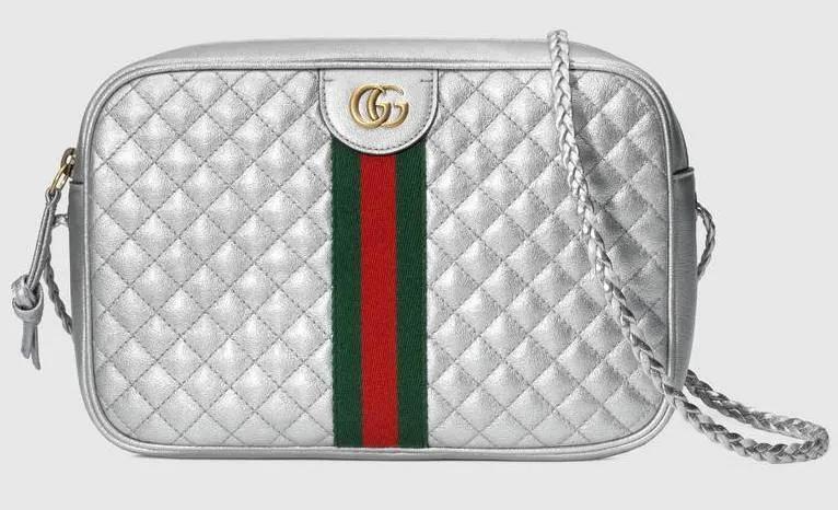 Laminated Leather Small Shoulder Bag