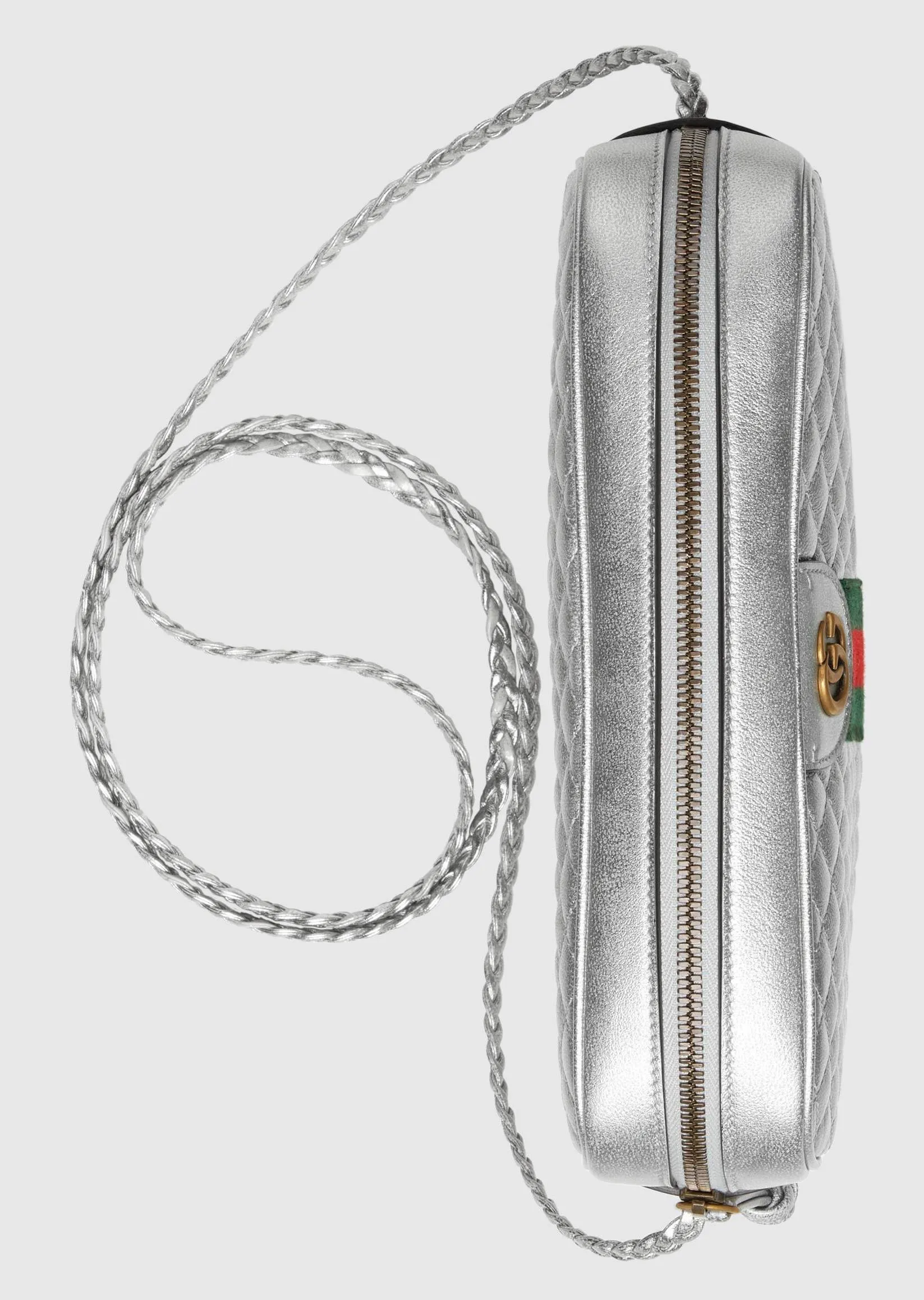 Laminated Leather Small Shoulder Bag