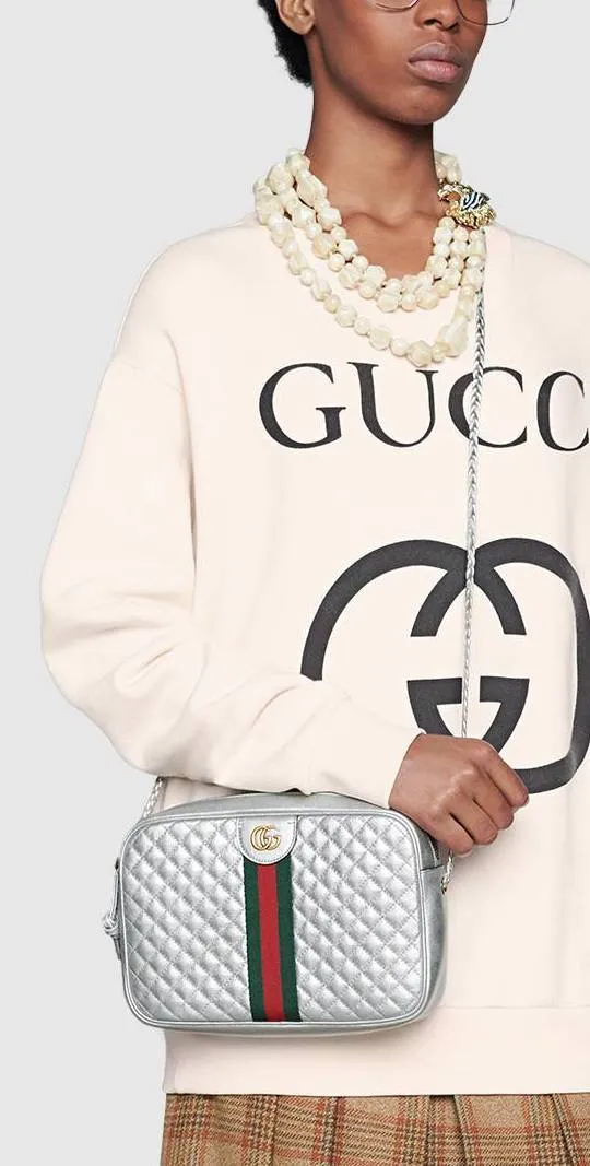 Laminated Leather Small Shoulder Bag