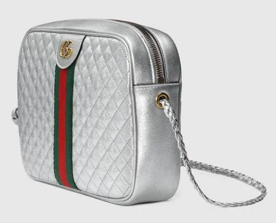 Laminated Leather Small Shoulder Bag
