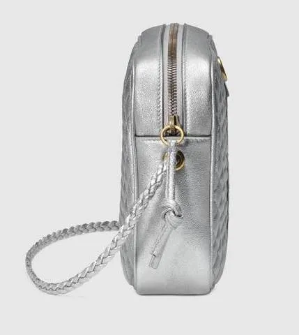 Laminated Leather Small Shoulder Bag