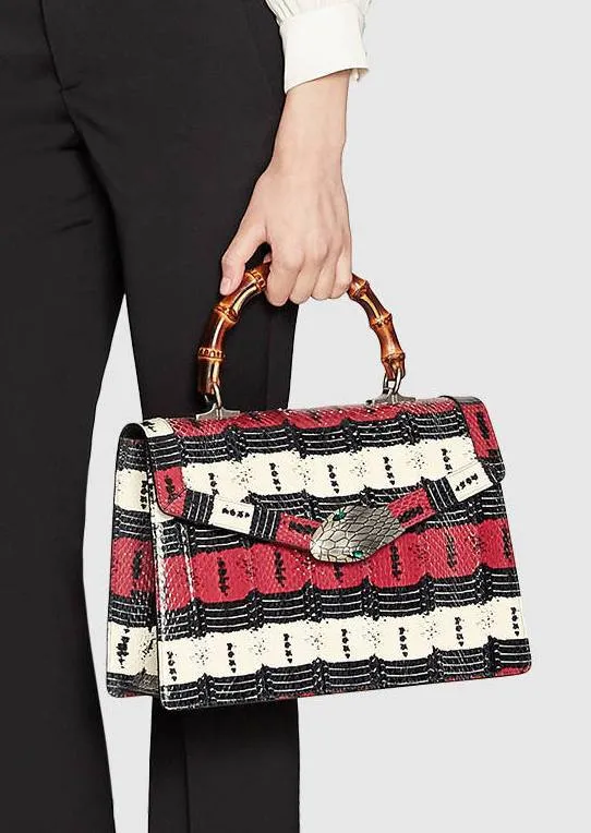 'Lilith' Snakeskin Top Handle Bag