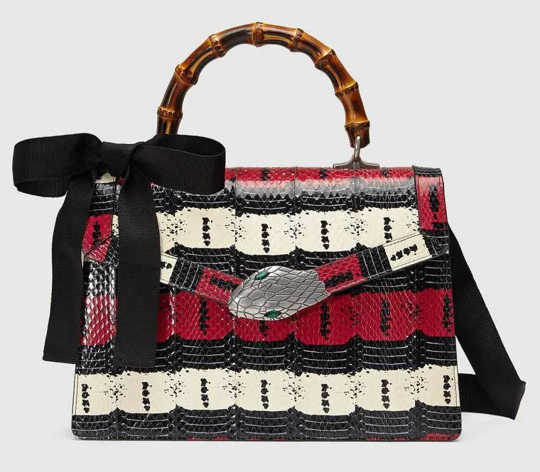 'Lilith' Snakeskin Top Handle Bag