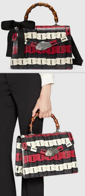 'Lilith' Snakeskin Top Handle Bag